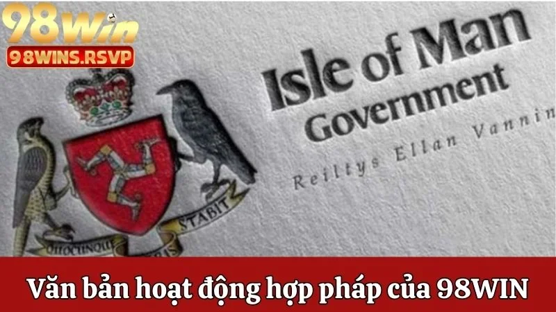 Giấy tờ cấp phép hoạt động của nhà cái 98win